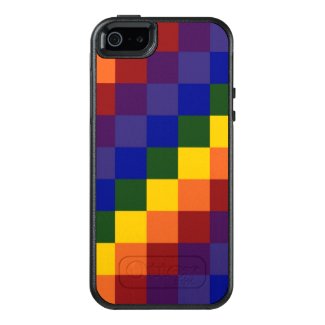 Rugged Checkered Rainbow Pattern OtterBox iPhone 5/5s/SE Case