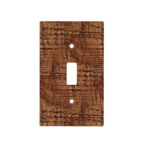 Rugged Chestnut Oak Wood Grain Look Light Switch Cover