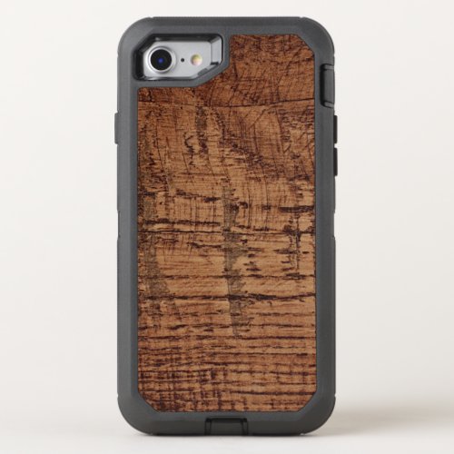 Rugged Chestnut Oak Wood Grain Look OtterBox Defender iPhone SE87 Case