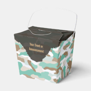 Rugged Coastal Camouflage Personalized Favor Boxes