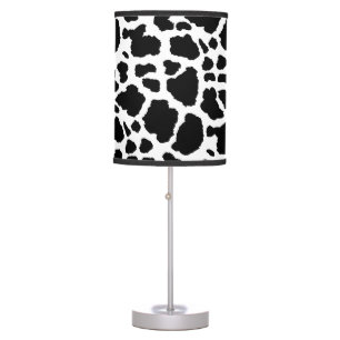 Rugged Cow Print Pattern Table Lamp