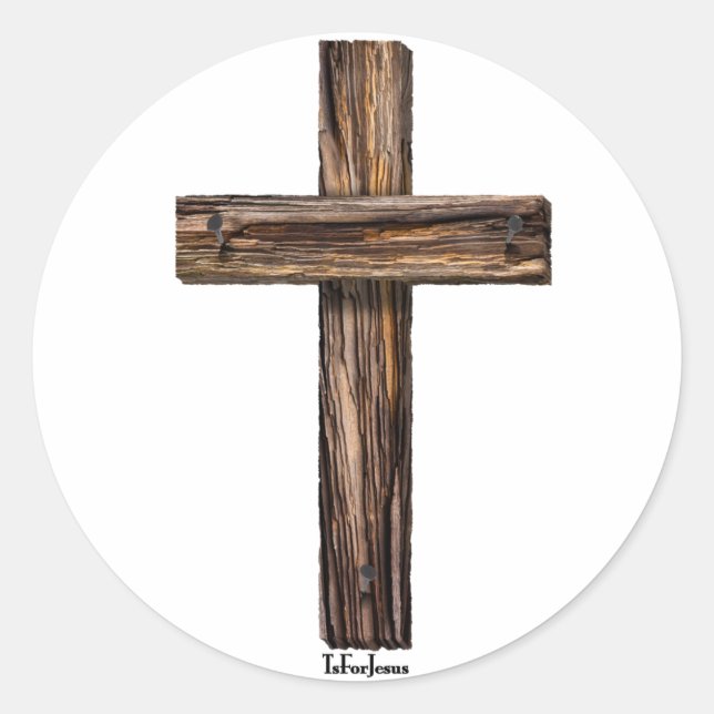 Rugged Cross Classic Round Sticker (Front)