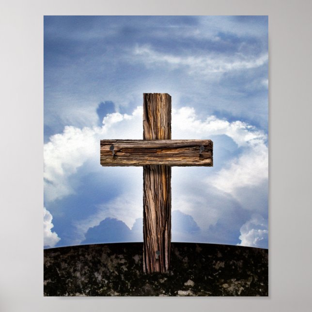 Rugged Cross with Sky Poster (Front)