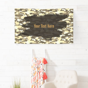 Rugged Desert Camouflage Personalized Banner