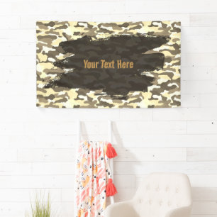 Rugged Desert Camouflage Personalized Banner