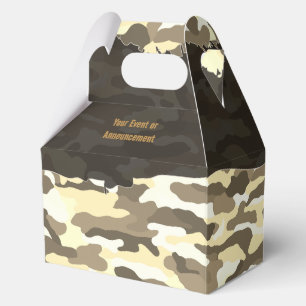Rugged Desert Camouflage Personalized Favor Boxes