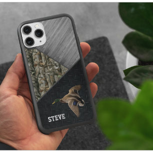 Rugged Duck Hunting Camo Mallard Name Men's OtterBox iPhone 14 Case