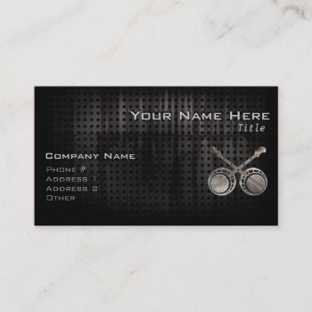 Rugged Dueling Banjos Business Card by MusicPlanet at Zazzle