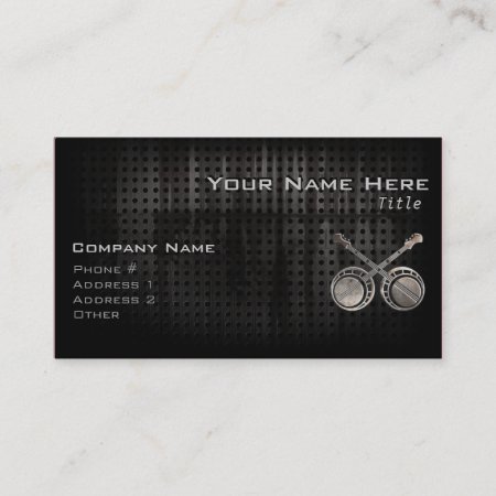 Rugged Dueling Banjos Business Card