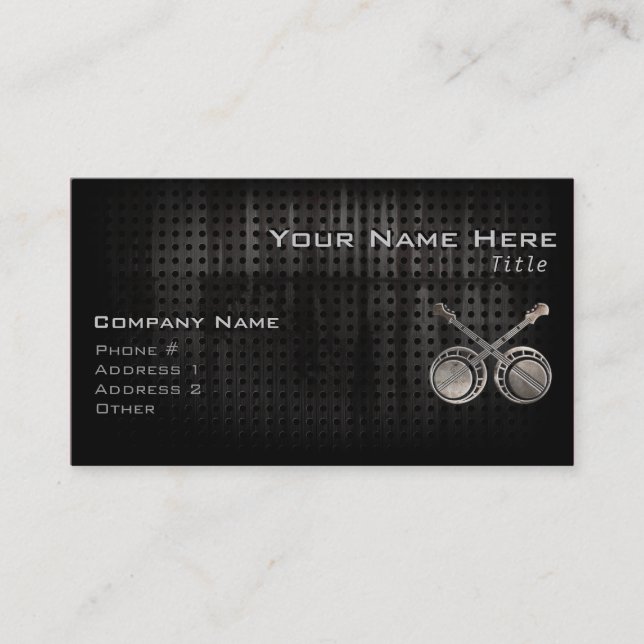 Rugged Dueling Banjos Business Card (Front)