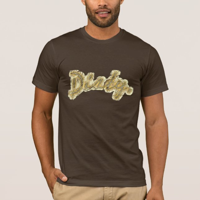 Rugged Earthy Brown Mud Splatter Texture T-Shirt (Front)