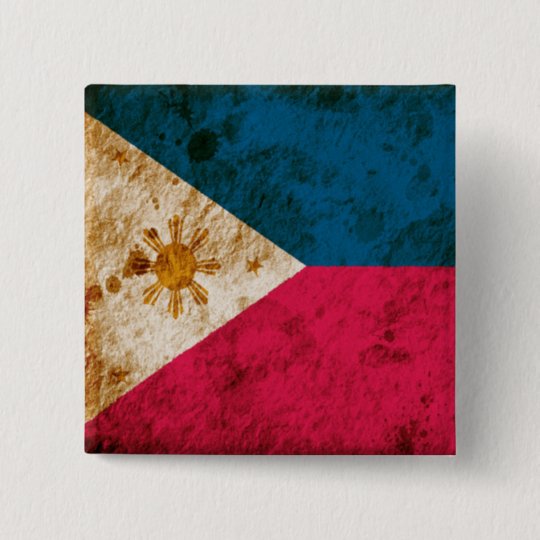 Rugged Filipino Flag Pinback Button