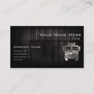Rugged Fire Truck Business Card