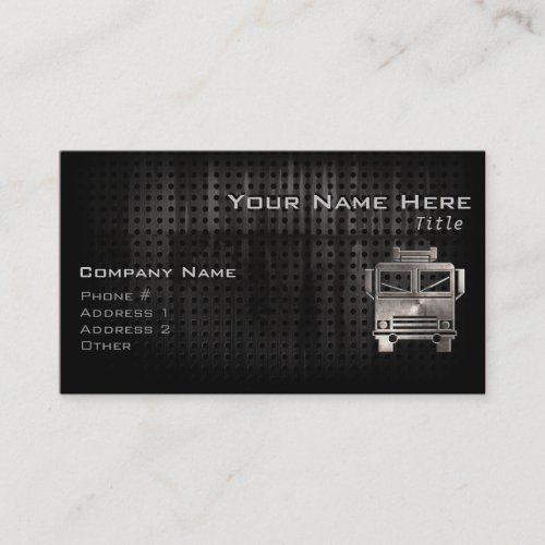Rugged Fire Truck Business Card Templates