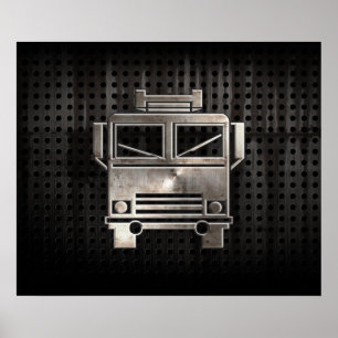Rugged Fire Truck Poster