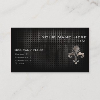Rugged Fleur De Lis Business Card by z_mall at Zazzle