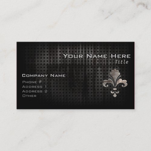 Rugged Fleur de lis Business Card