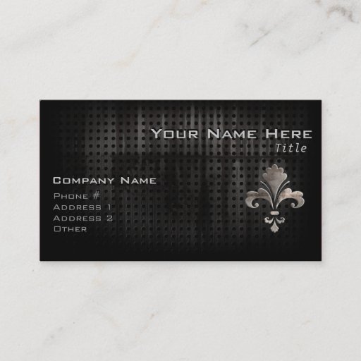 Customizable Rugged Fleur de lis Business Card