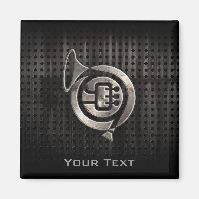 Rugged French Horn Magnet (Front)