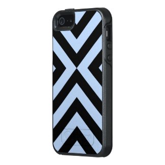 Rugged Geometric Light Blue and Black Chevrons OtterBox iPhone 5/5s/SE Case