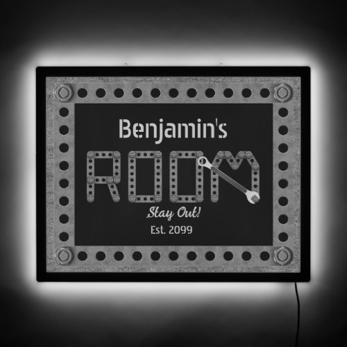 Rugged Guys Teens Room LED Sign