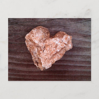 Rugged Heart Rock - Natural Postcard