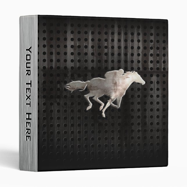 Rugged Horse Racing 3 Ring Binder (Front/Spine)