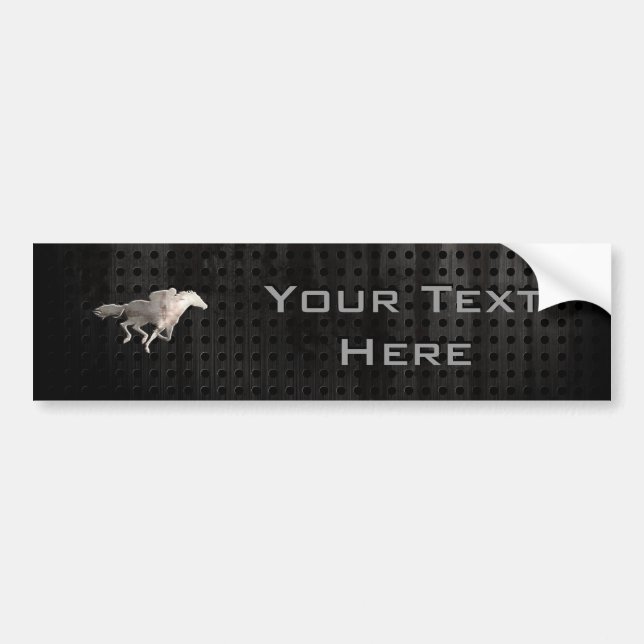 Rugged Horse Racing Bumper Sticker (Front)