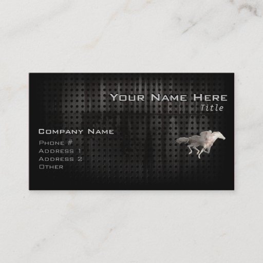 Customizable Rugged Horse Racing Business Card