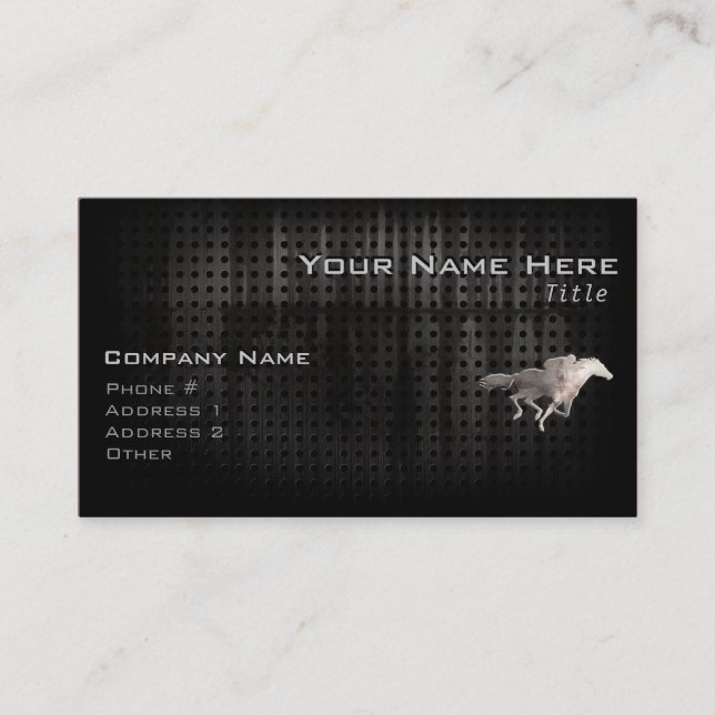 Rugged Horse Racing Business Card (Front)