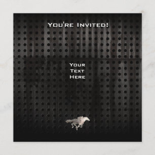 Rugged Horse Racing Invitation