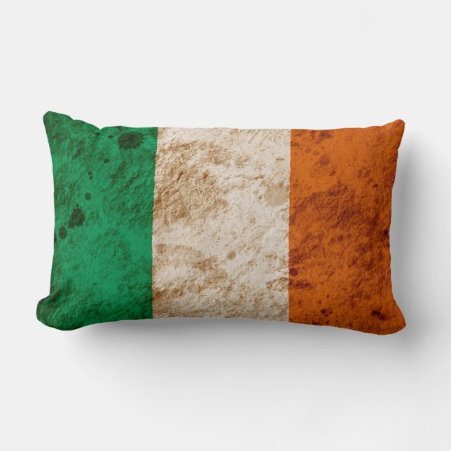Rugged Irish Flag Lumbar Pillow (Front)