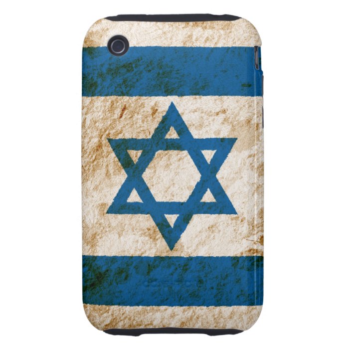 Rugged Israeli Flag Tough iPhone 3 Case