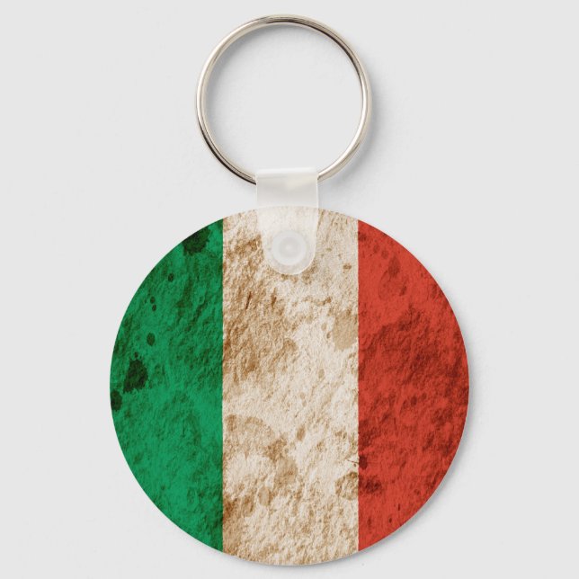 Rugged Italian Flag Keychain (Front)