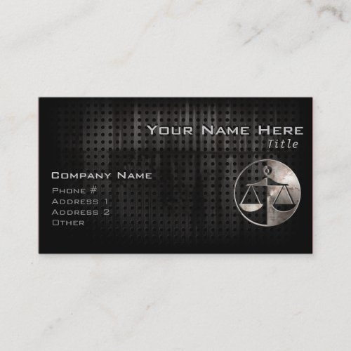 Rugged Justice Scales Business Card Templates