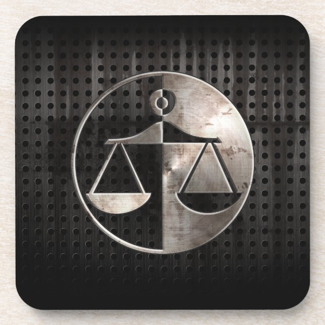 Rugged Justice Scales Drink Coaster (Front)