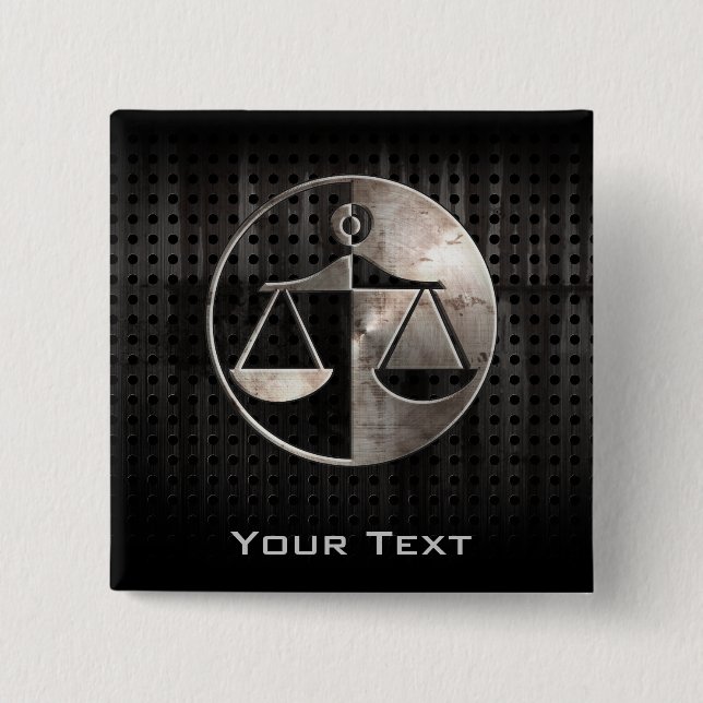 Rugged Justice Scales Pinback Button (Front)