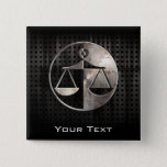 Rugged Justice Scales Pinback Button at Zazzle