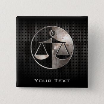 Rugged Justice Scales Pinback Button by TradeWare at Zazzle