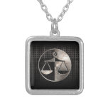 Rugged Justice Scales Silver Plated Necklace at Zazzle