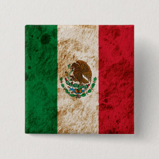 Rugged Mexican Flag Pinback Button