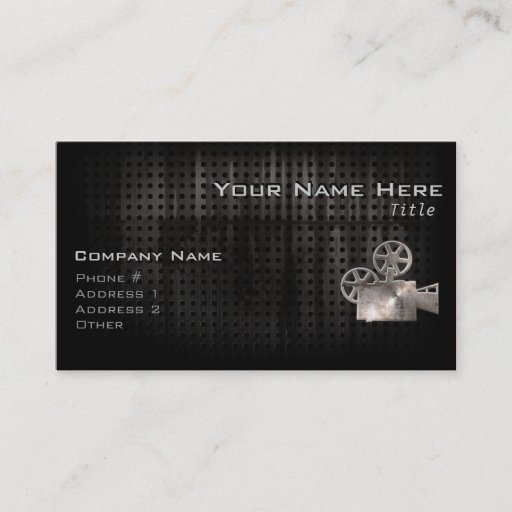 Customizable Rugged Movie Camera Business Card