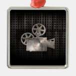 Rugged Movie Camera Metal Ornament at Zazzle
