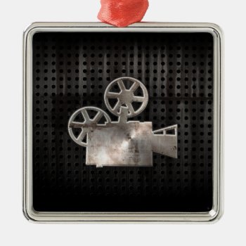 Rugged Movie Camera Metal Ornament by TradeWare at Zazzle