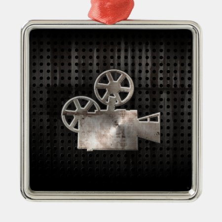 Rugged Movie Camera Metal Ornament