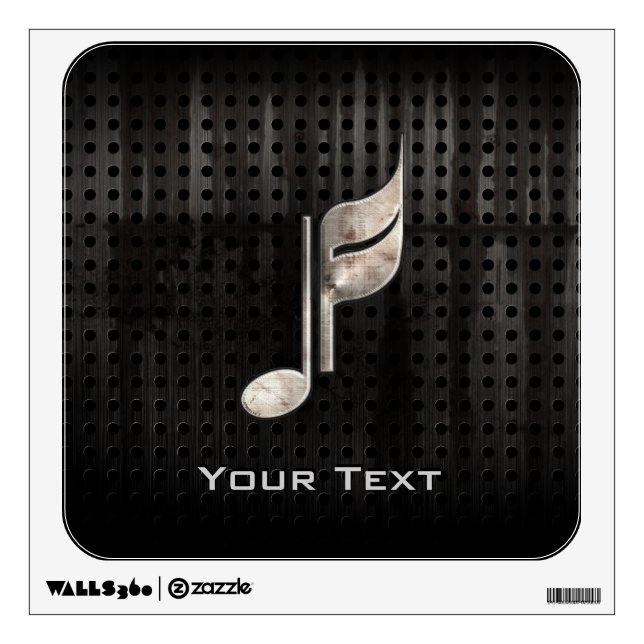 Rugged Music Note Wall Decal (Front)