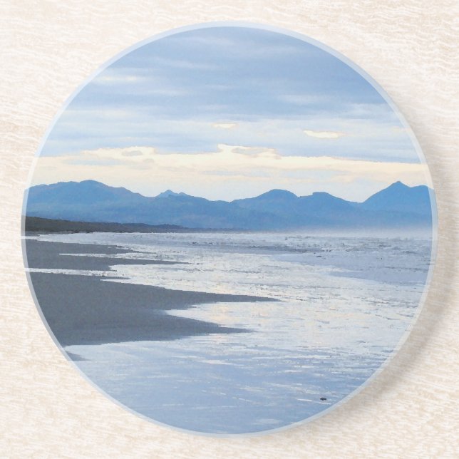 Rugged Oregon Coastal Beach Ocean Sea Sandstone Coaster (Front)