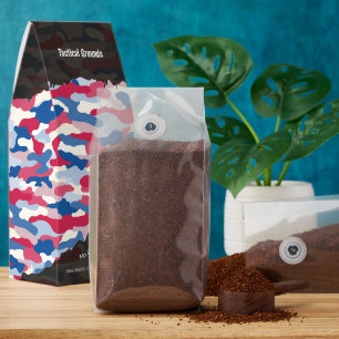 Rugged Patriotic Camo Custom Label & Message Roasted Coffee