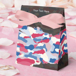 Rugged Patriotic Camouflage Personalized Favor Boxes