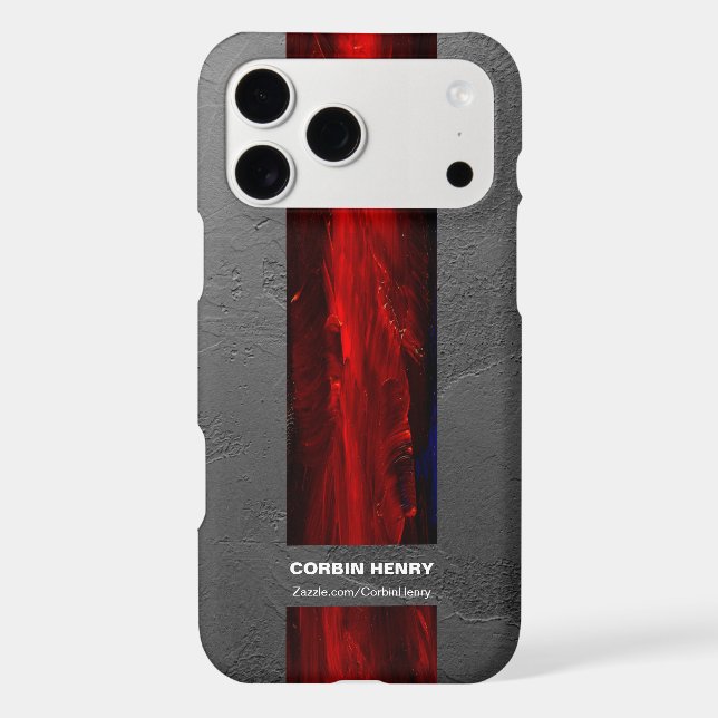 Rugged Red Name Abstract Texture Case-Mate iPhone Case (Back)